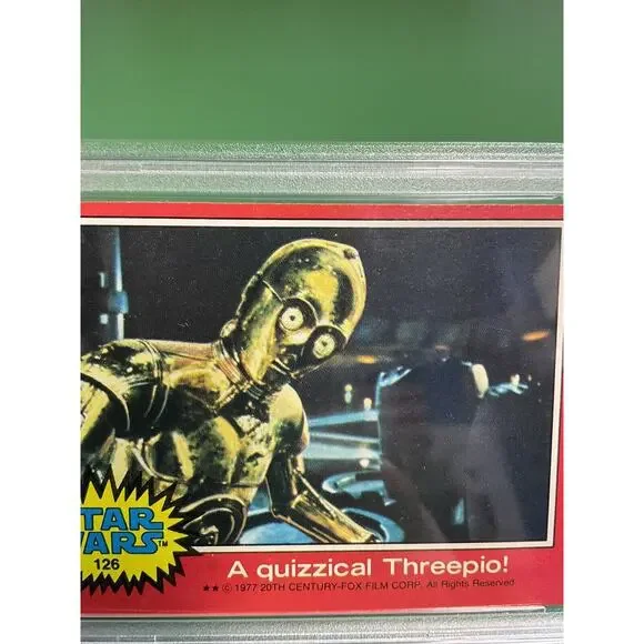 Star Wars 1977 A Quizzical Threepio! #126 PSA 7 CERT#65314215 - Picture 7 of 12